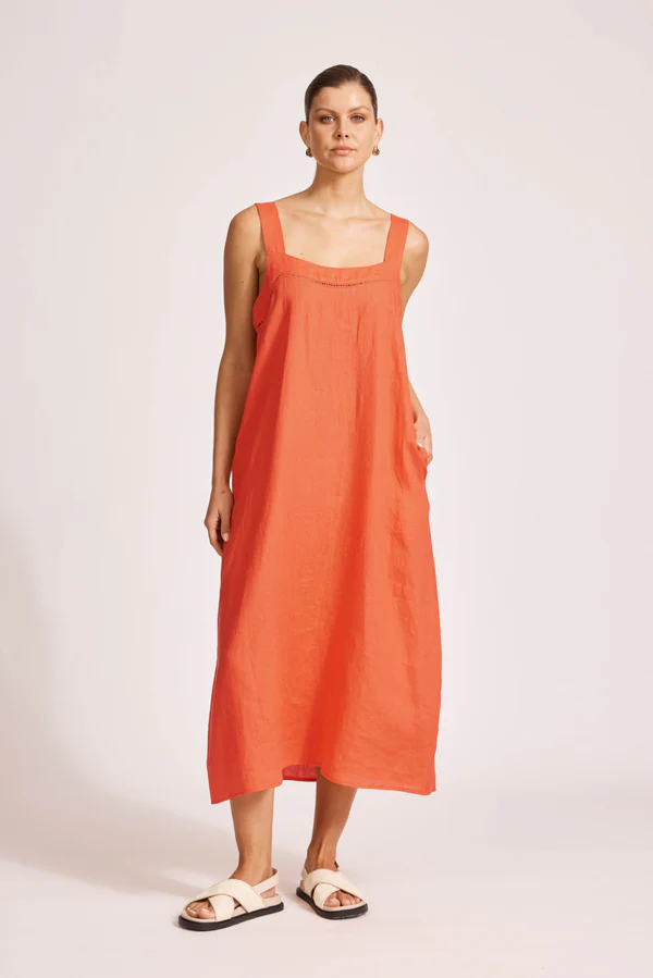 Miramar Tank Maxi Dress Coral [sz:extra Small]