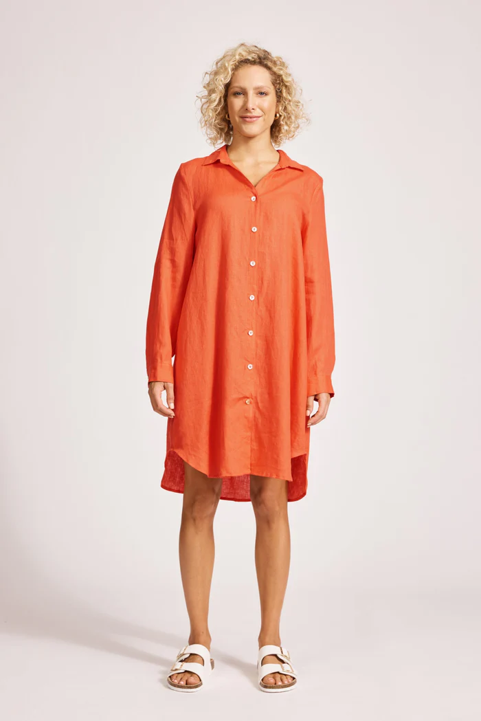Miramar Shirt Dress Coral [sz:small]