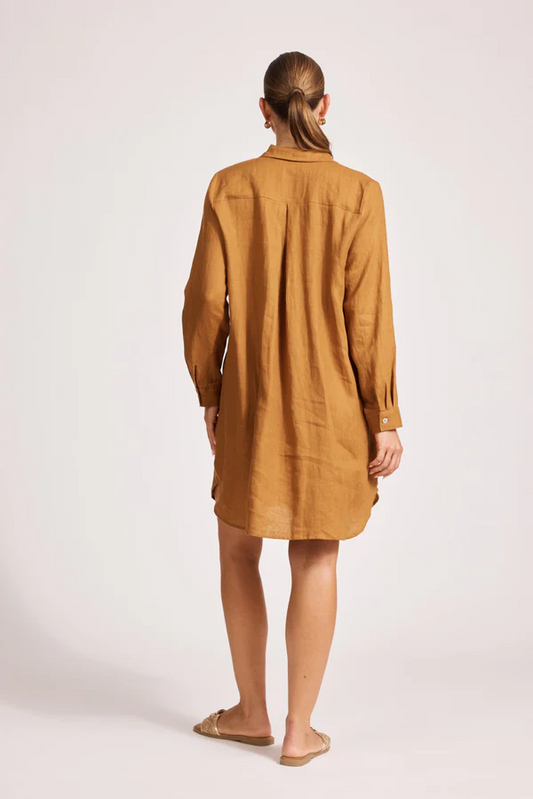 Miramar Shirt Dress Caramel [sz:small]