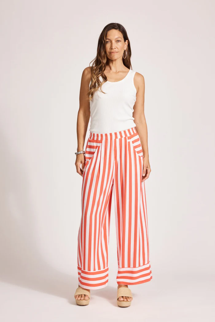 Treville Stripe Pant Coral [sz:small]