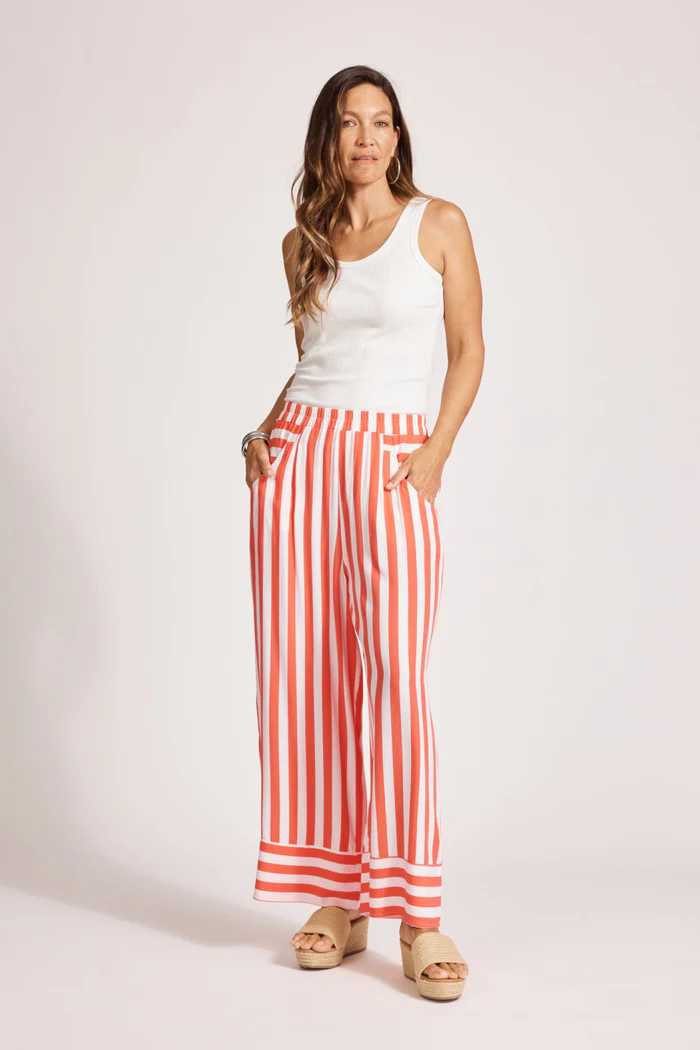 Treville Stripe Pant Coral [sz:small]
