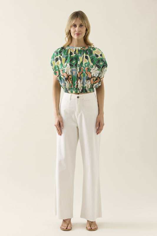 Aurora Reversible Crop Top Paisley [sz:extra Small]