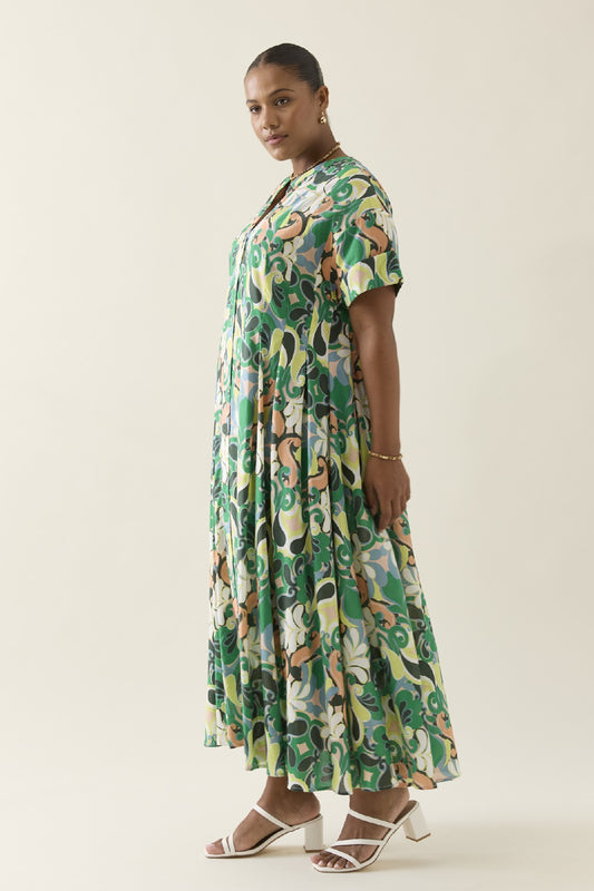 Aurora Pleat Maxi Paisley [sz:small]