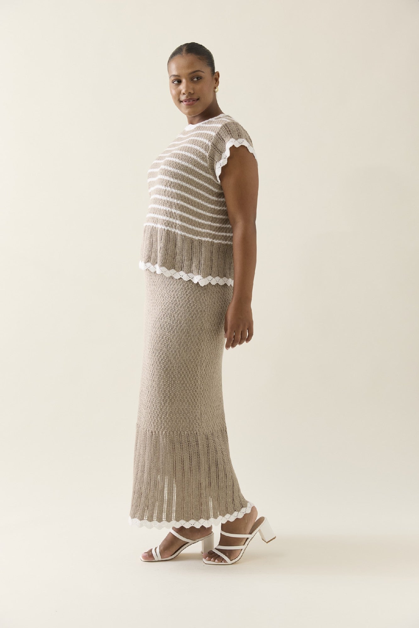 Ida Knit Top Canvas [sz:extra Small]