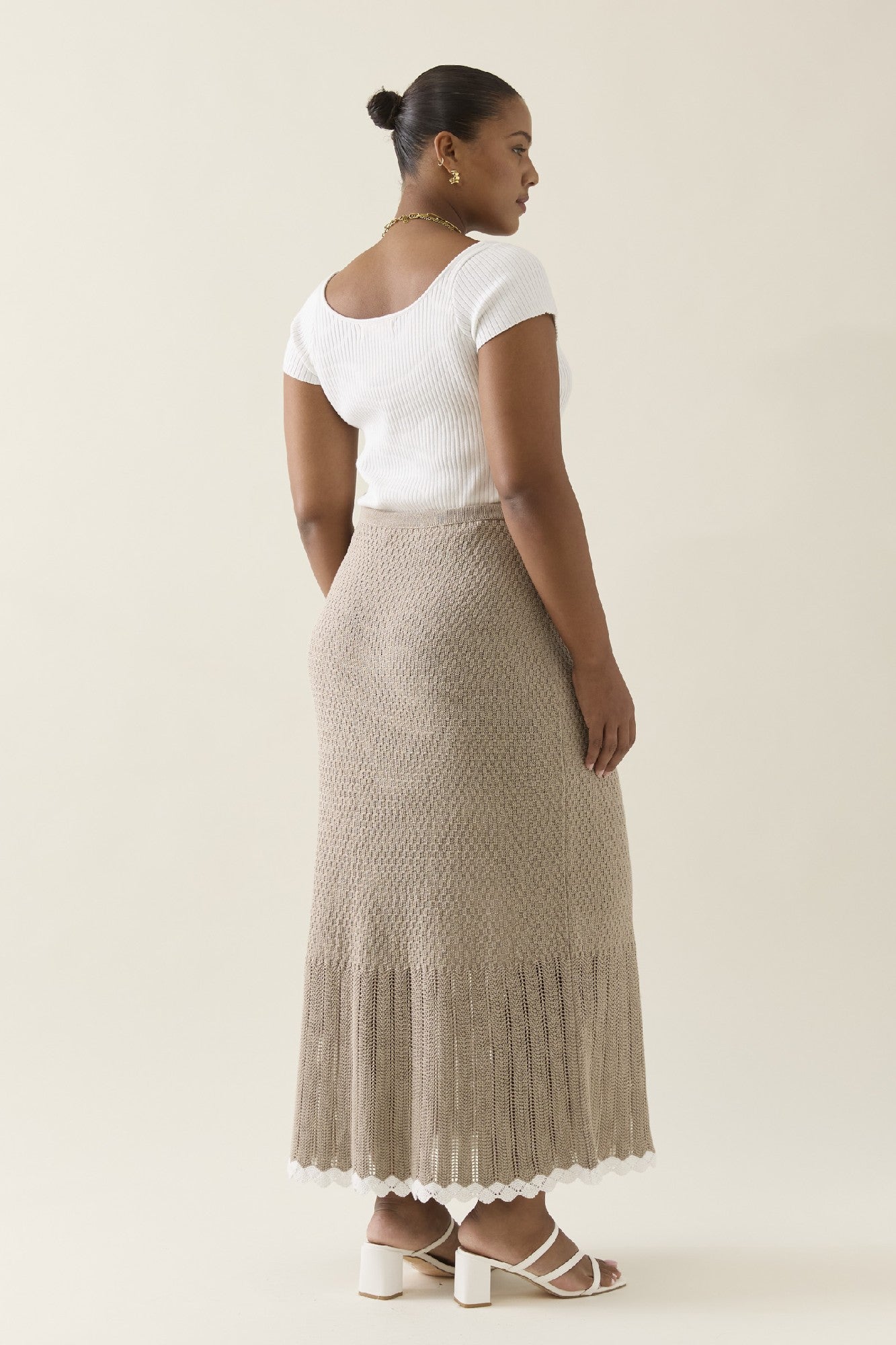Ida Knit Skirt Canvas [sz:small]