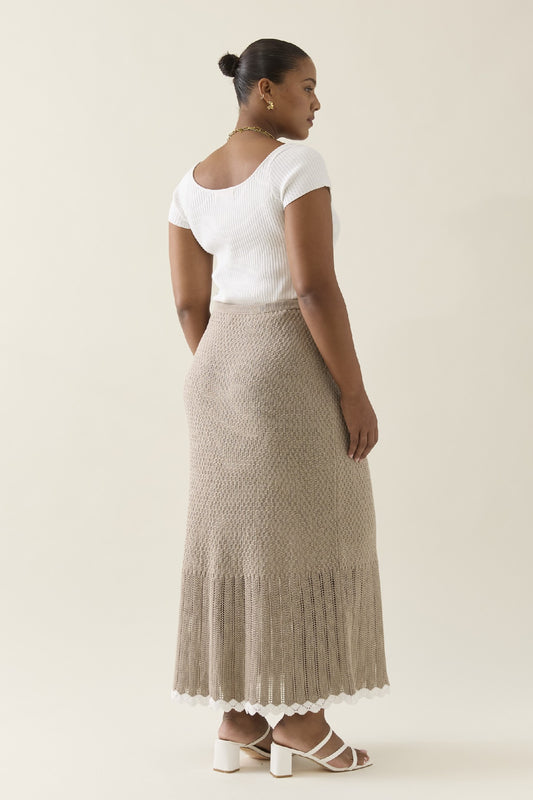 Ida Knit Skirt Canvas [sz:small]
