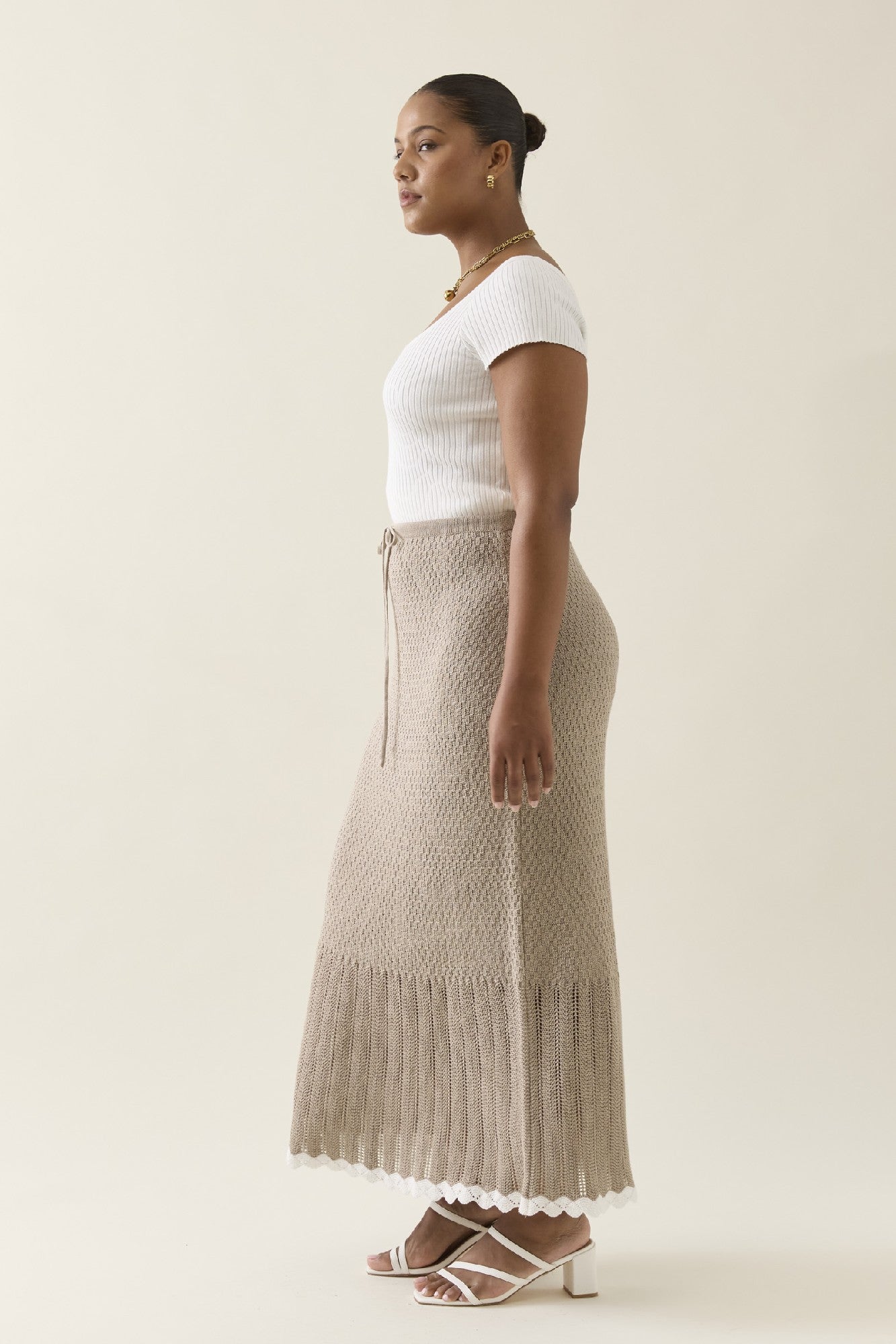 Ida Knit Skirt Canvas [sz:small]