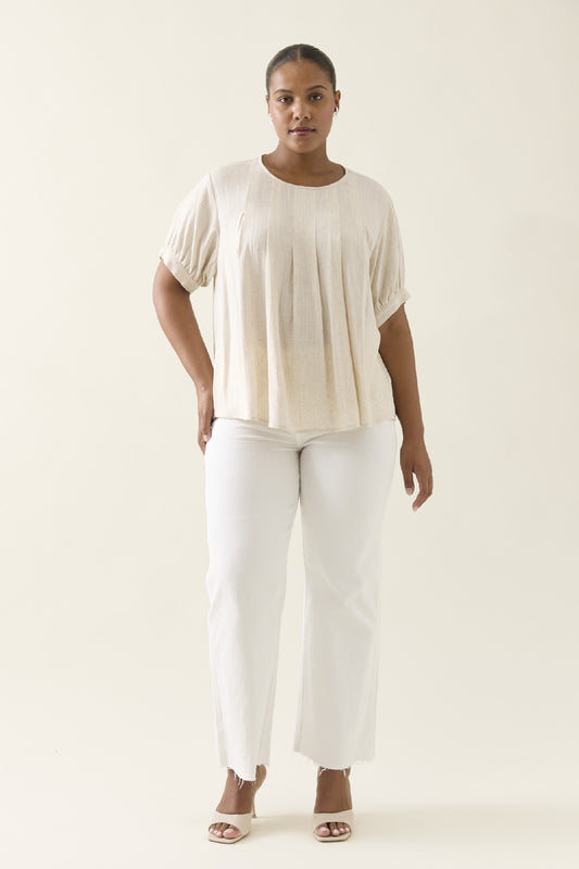 Ingrid Pleat Top Canvas [sz:small]