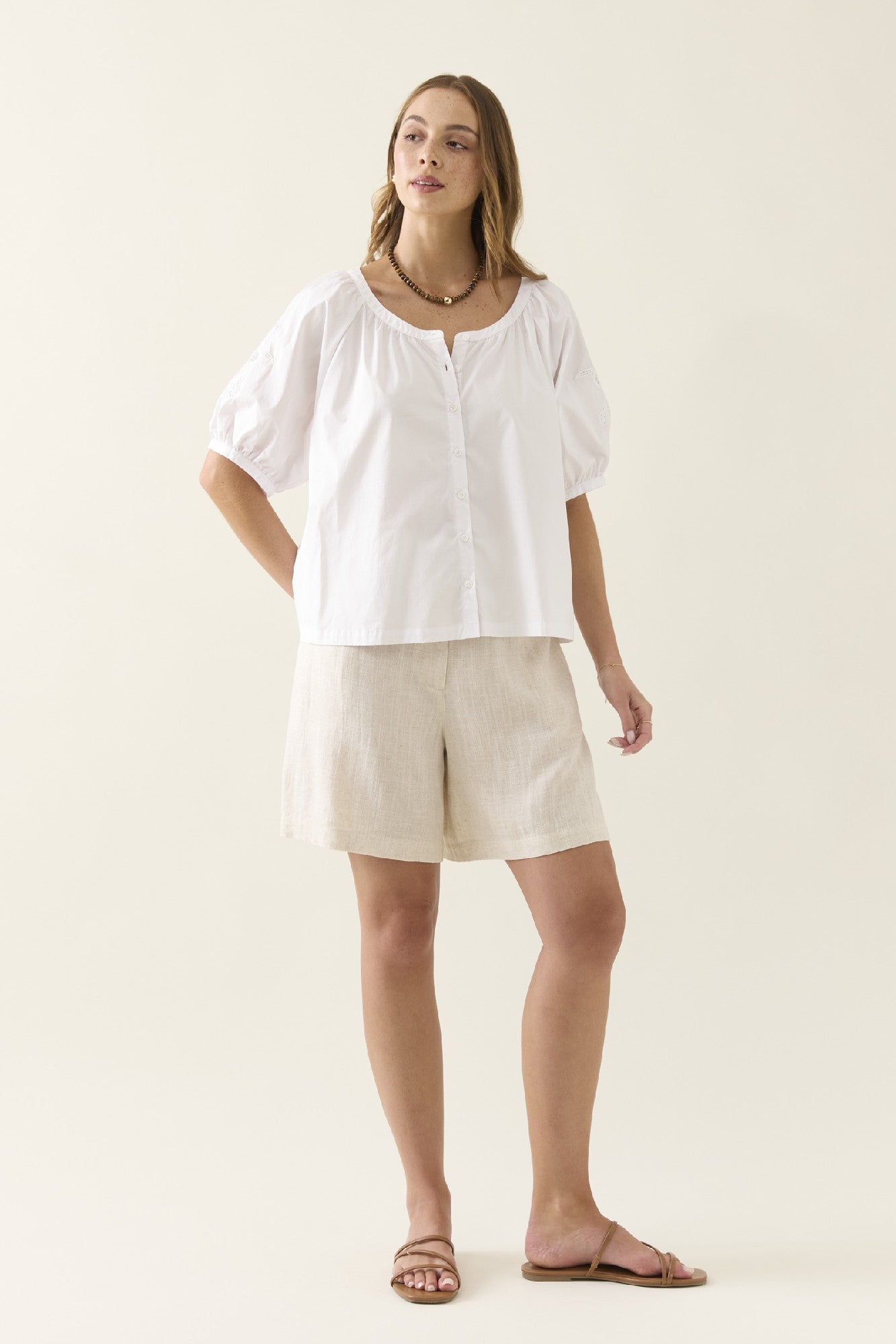 Nilsa Button Top Lotus [sz:small]