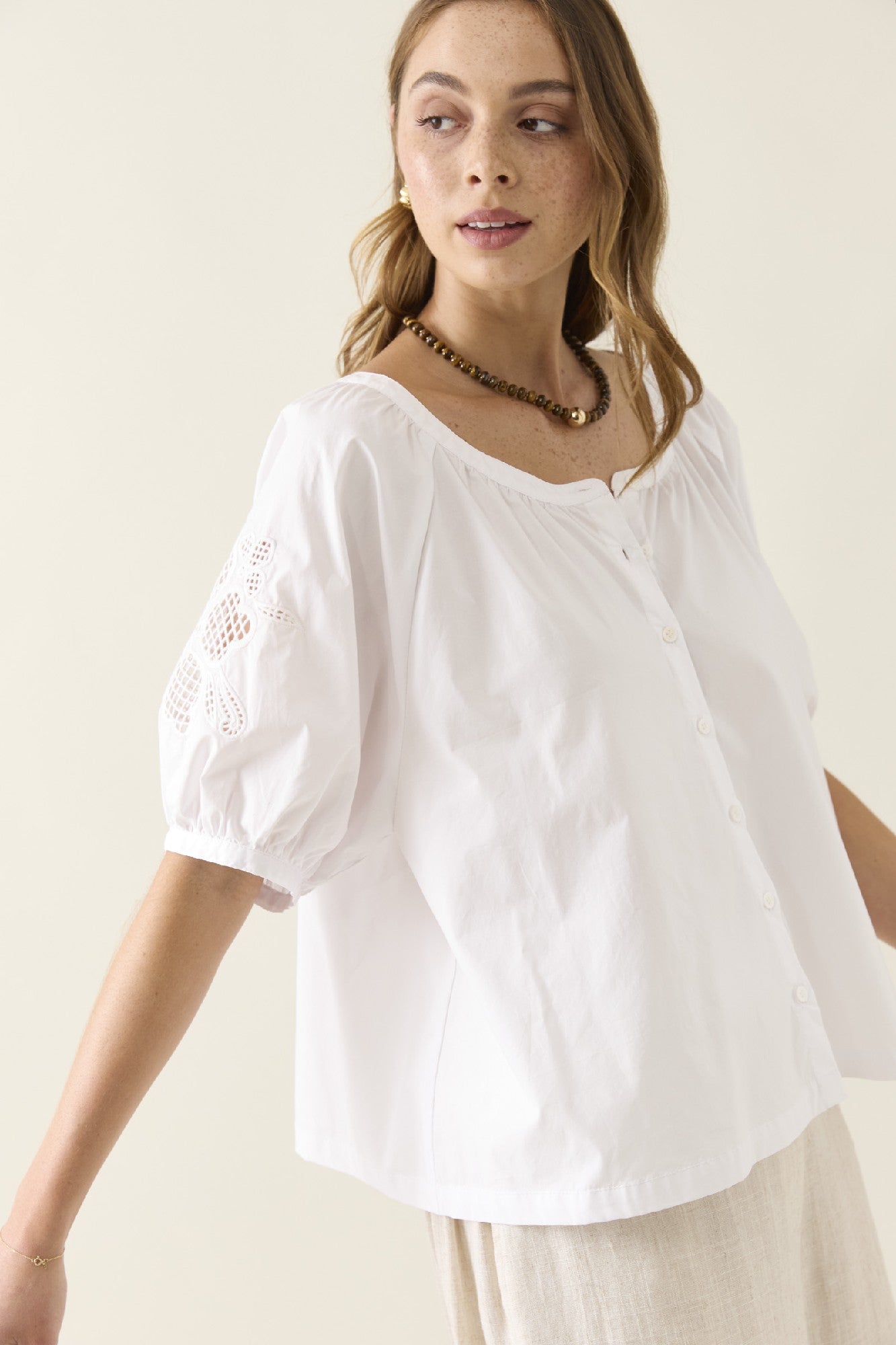 Nilsa Button Top Lotus [sz:small]