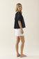 Nilsa Button Top Navy [sz:small]
