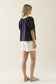 Nilsa Button Top Navy [sz:small]