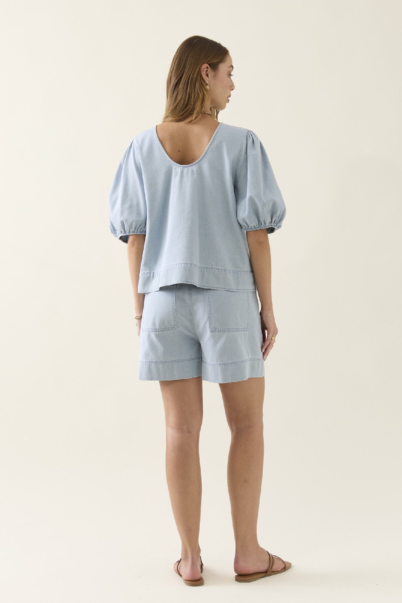 Sofie Denim Top Sky [sz:small]