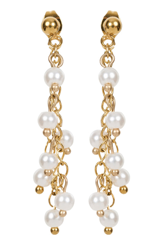 Ingrid Pearl Earring - Chain