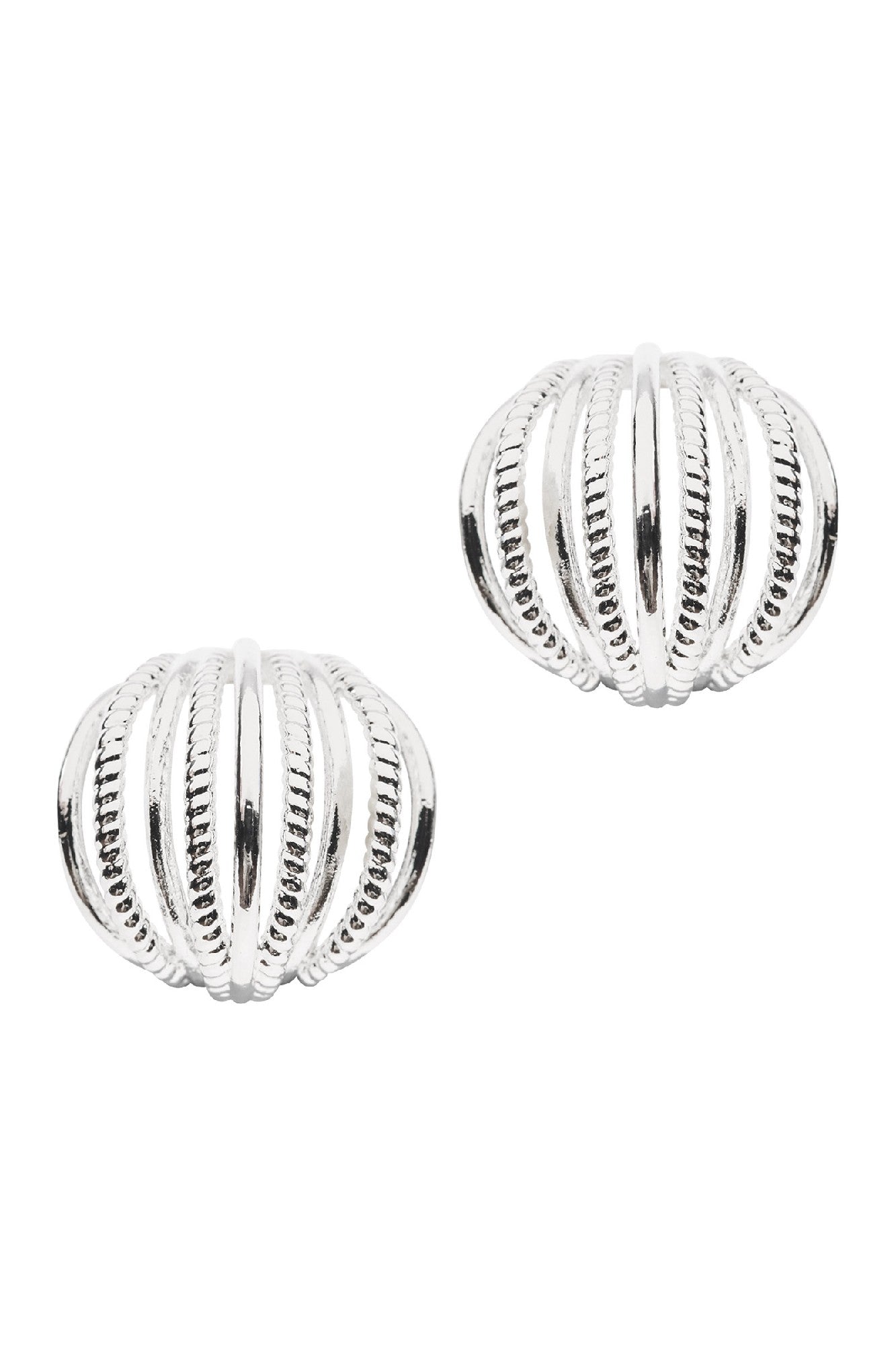 Roma Earring - Silver Curve