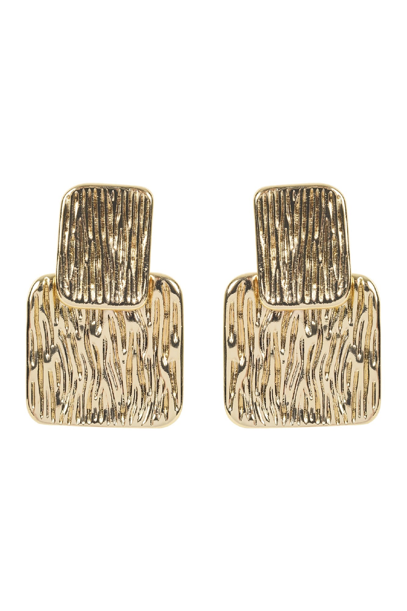 Sansi Cube Earring - Gold Cube