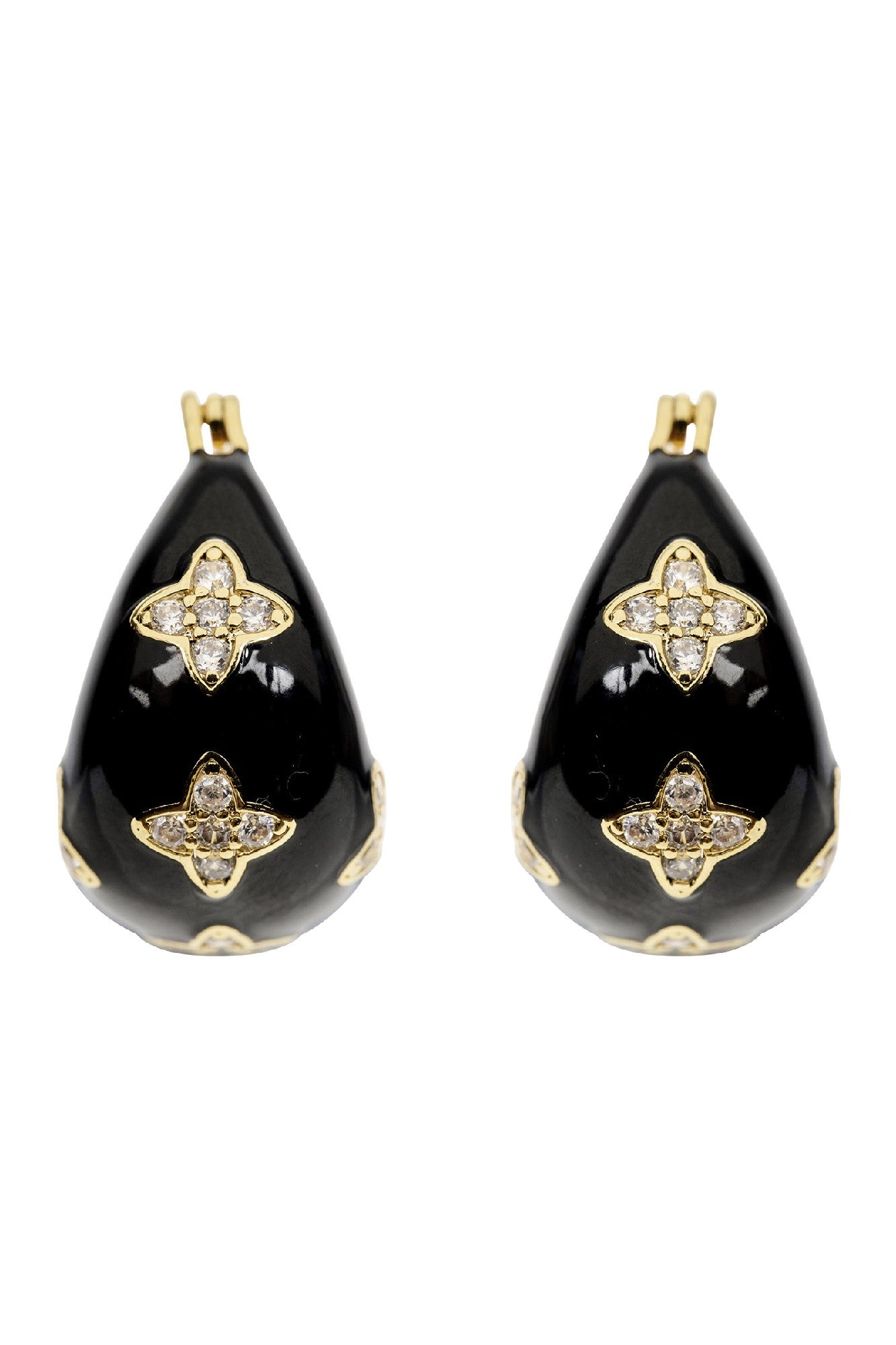 Amira Gem Earring - Black