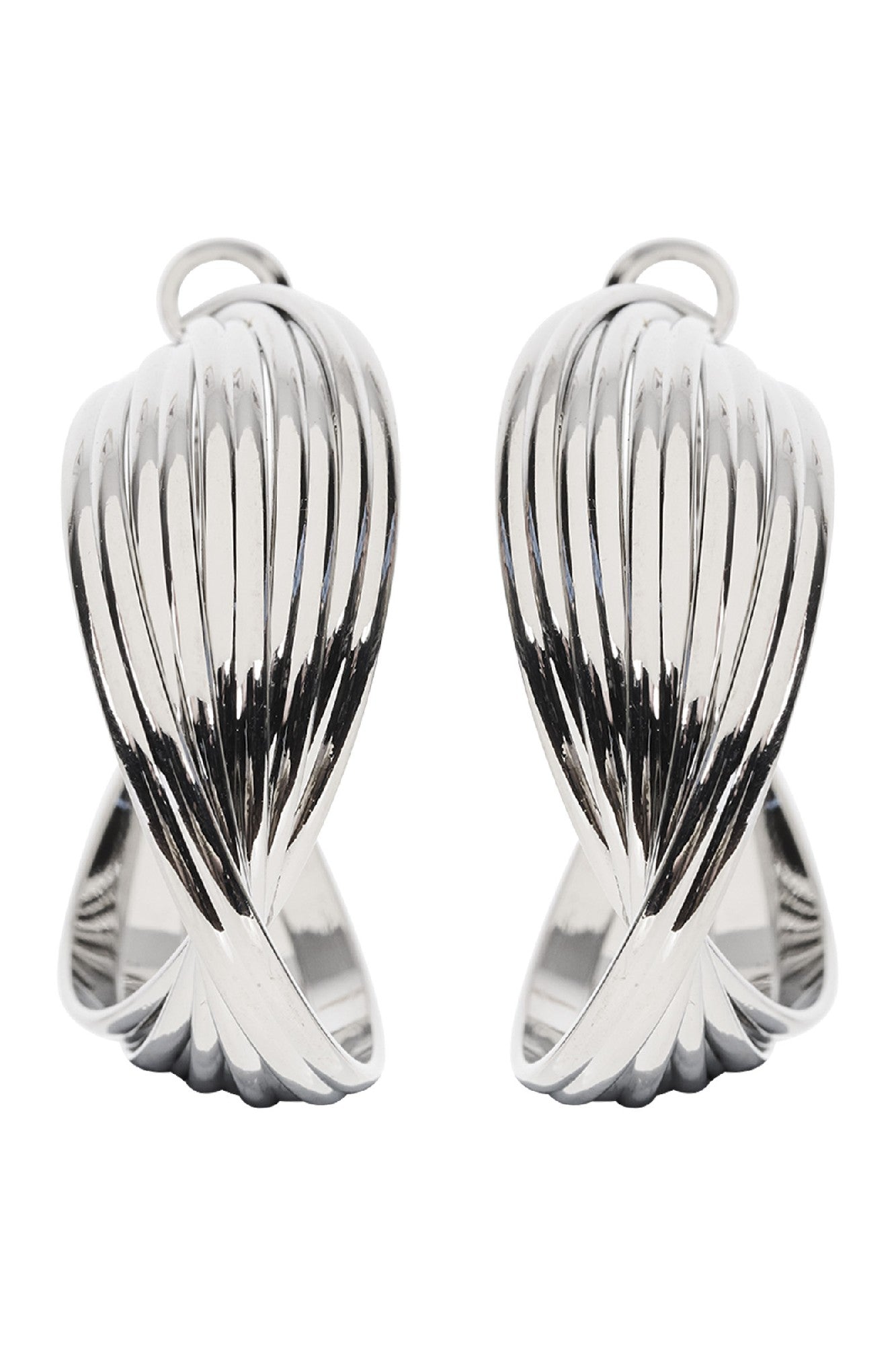 Himba Twist Hoop - Silver