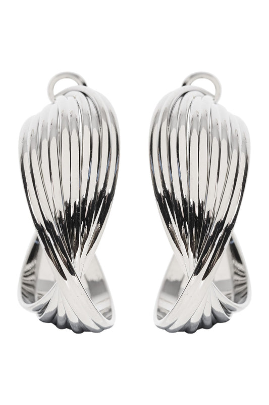 Himba Twist Hoop - Silver
