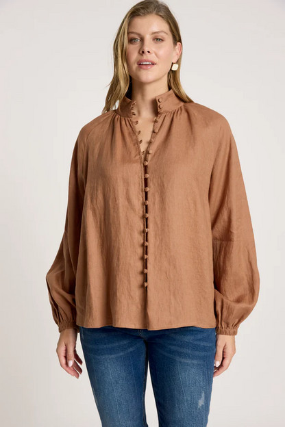 Bajau Button Shirt Clay [sz:small]