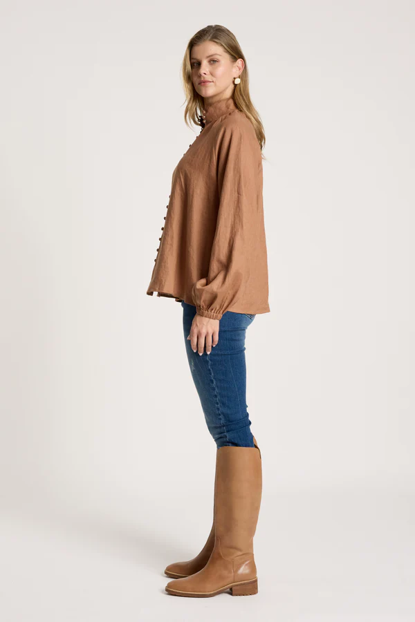 Bajau Button Shirt Clay [sz:small]