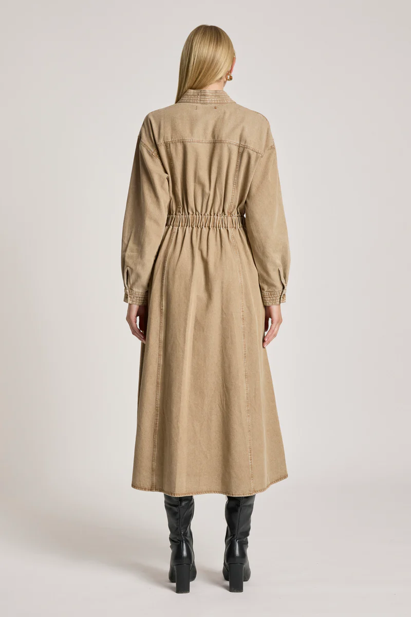 Bodhi Denim Dress Fawn [sz:small]