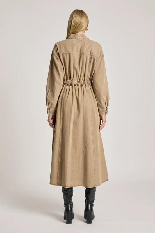 Bodhi Denim Dress Fawn [sz:small]
