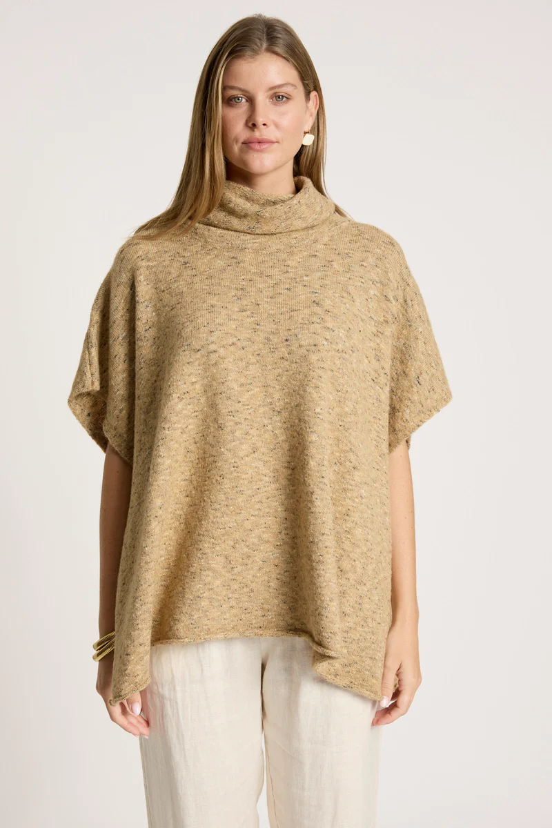 Zarda Poncho One Size - Mocha