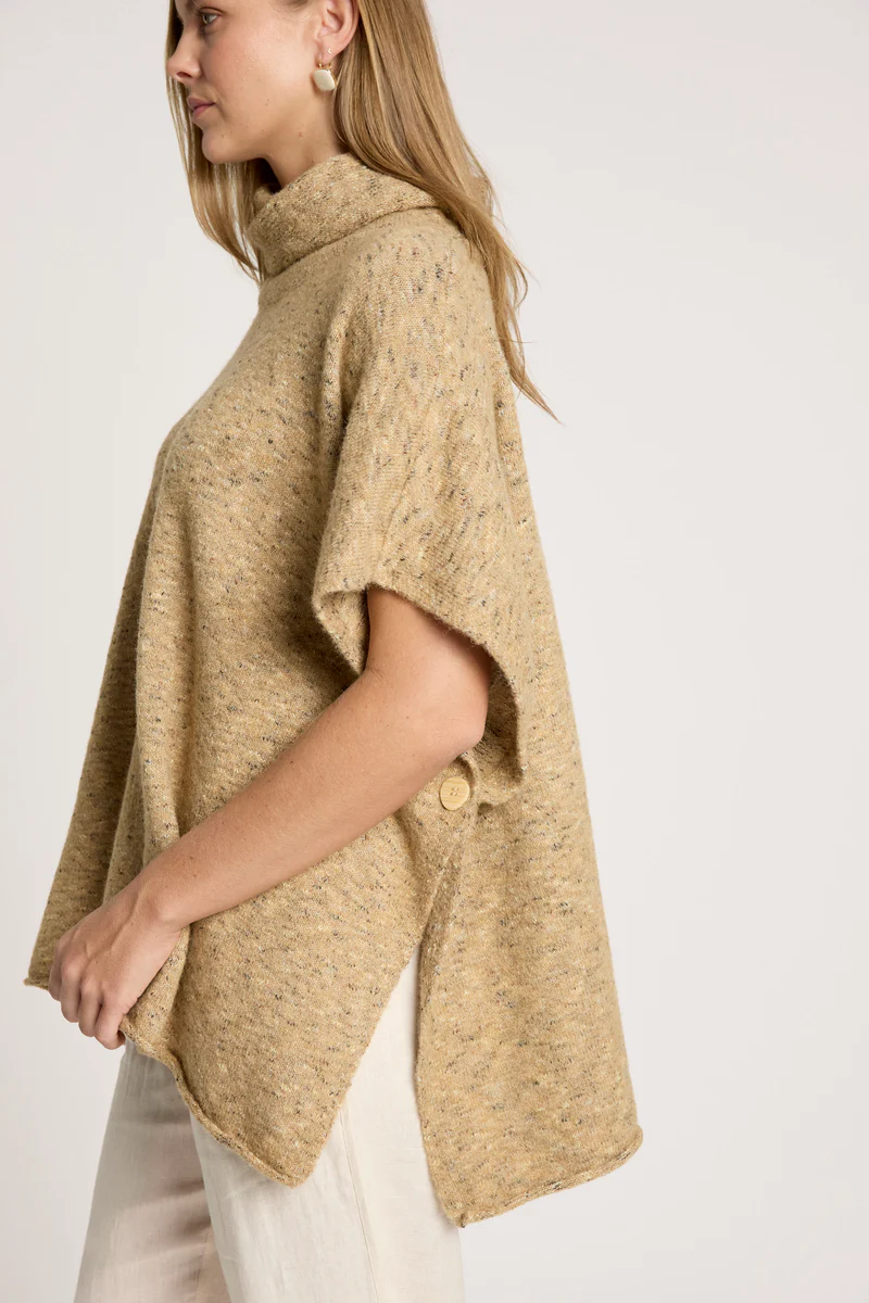 Zarda Poncho One Size - Mocha
