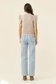 Athena Frill Knit Top Stone [sz:small]
