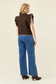 Athena Frill Knit Top Chocolate [sz:small]