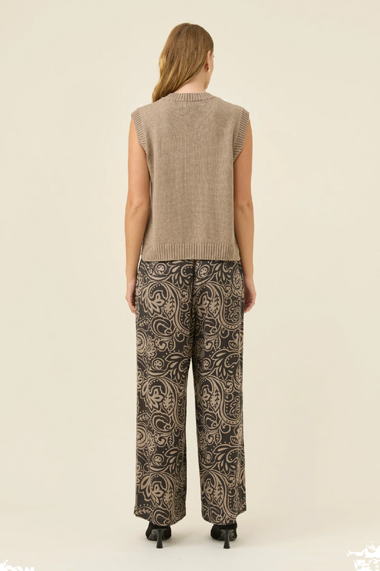 Darby Knit Vest Stone [sz:small]