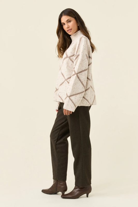 Mckenna Diamond Jumper Ivory [sz:small]