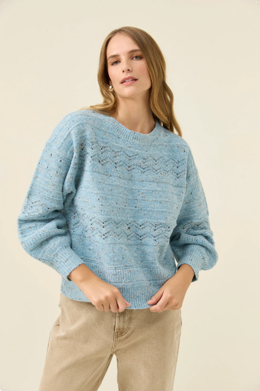 Mckenna Diamond Jumper Ice Blue [sz:small]
