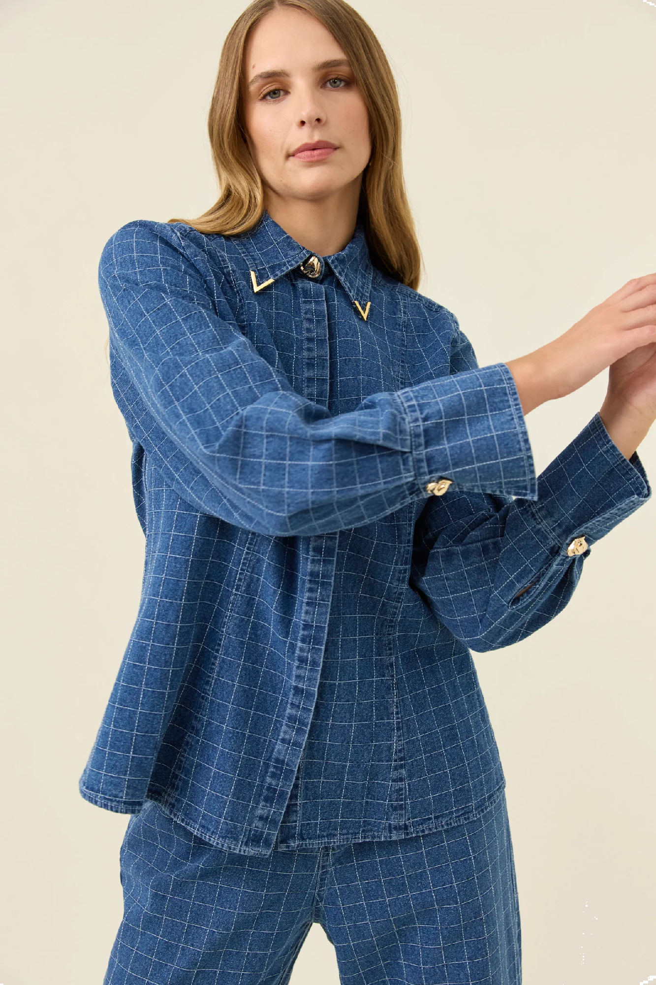 Sloane Denim Shirt Check [sz:small]