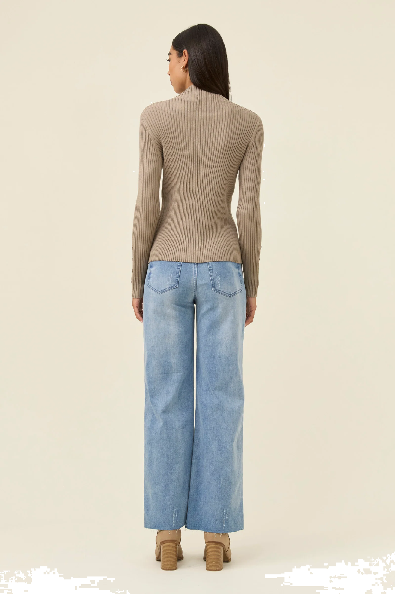 Juno Knit Top Stone [sz:small]