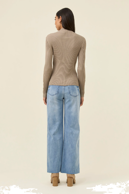 Juno Knit Top Stone [sz:small]