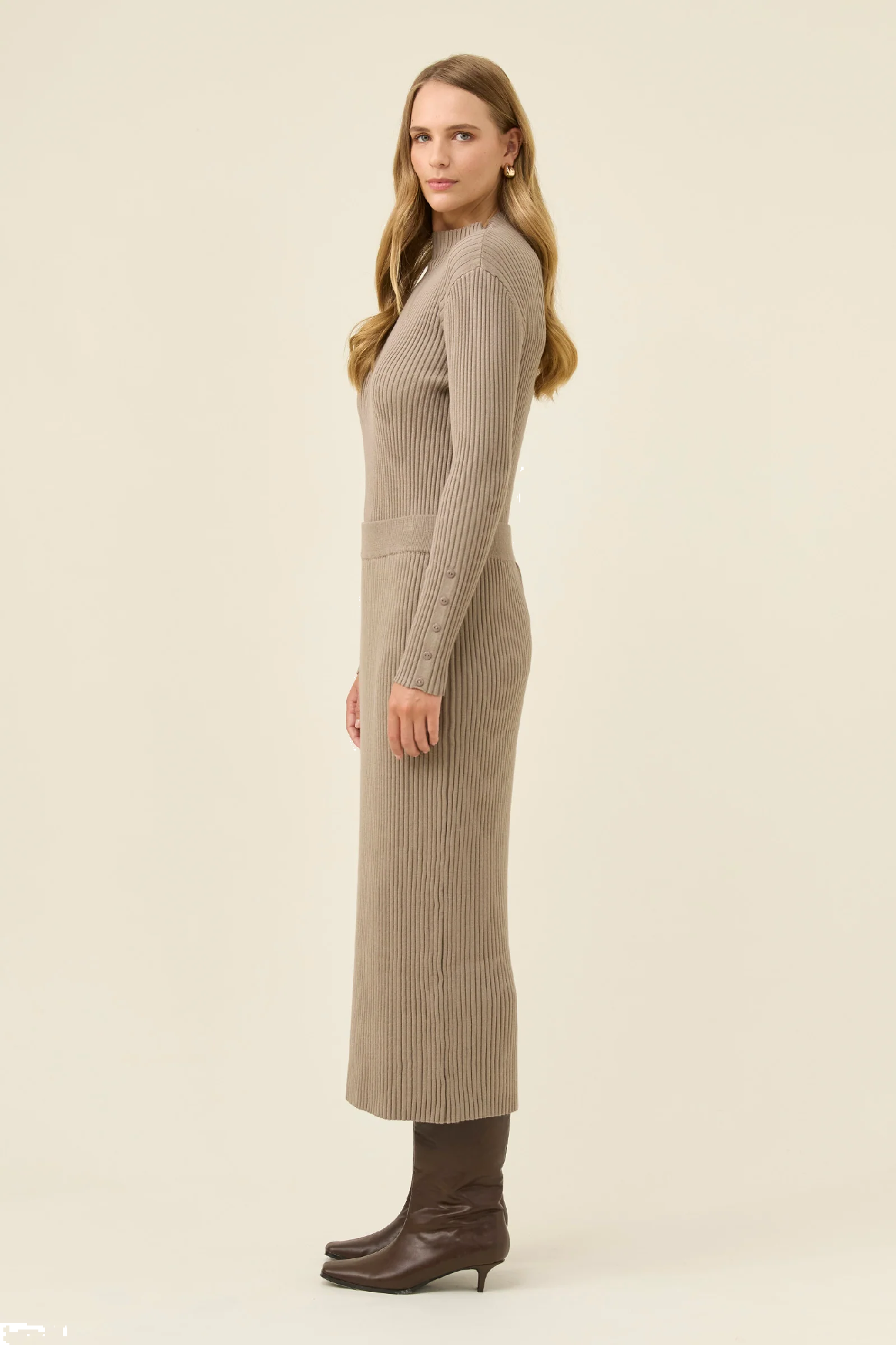 Juno Knit Skirt Stone [sz:small]