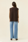 Miru Crew Knit Vest Chocolate [sz:small]