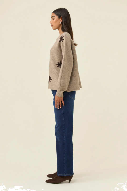 Miru Stitch Flower Jumper Stone [sz:small]