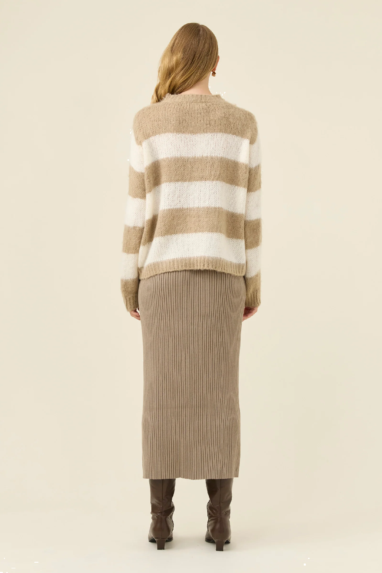Pallas Stripe Jumper Stone [sz:small]