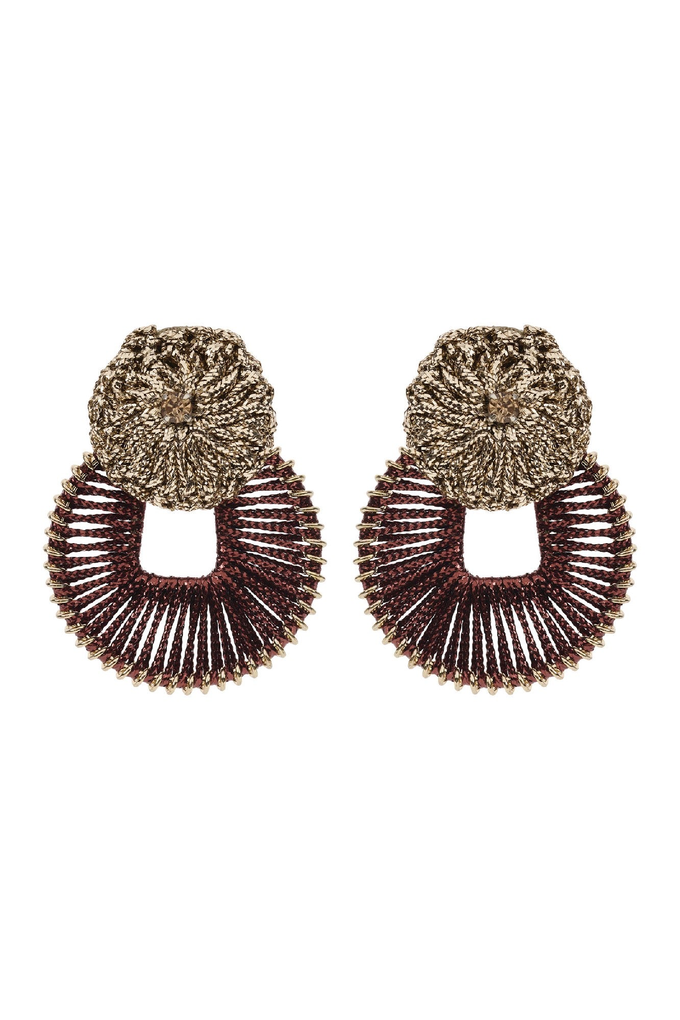 Berber Woven Earring - Gold Flora