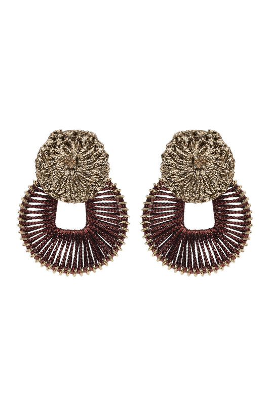 Berber Woven Earring - Gold Flora