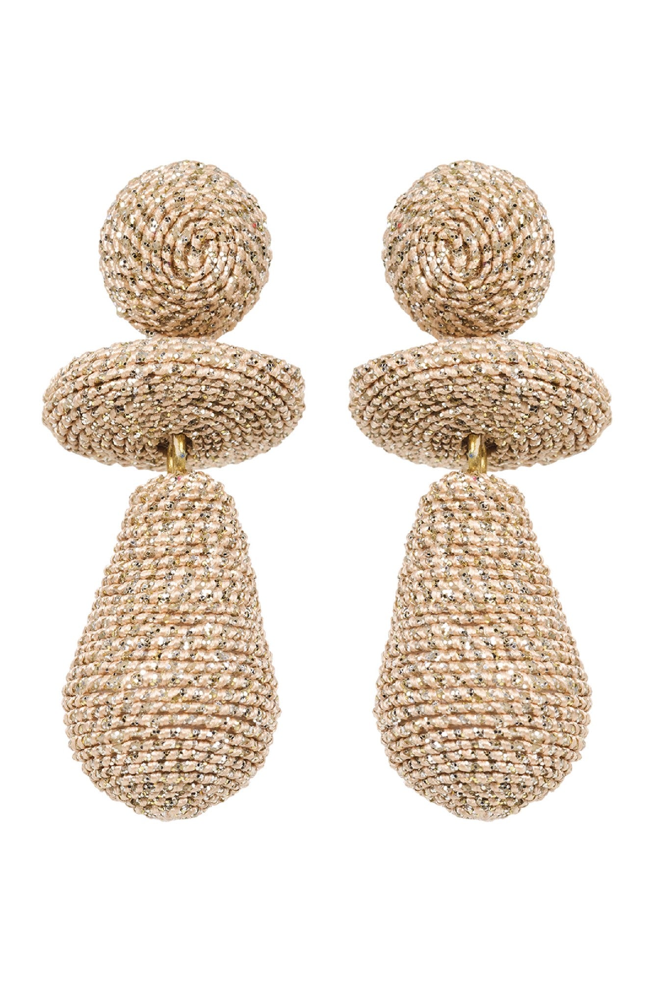 Berber Woven Earring - Gold Bead