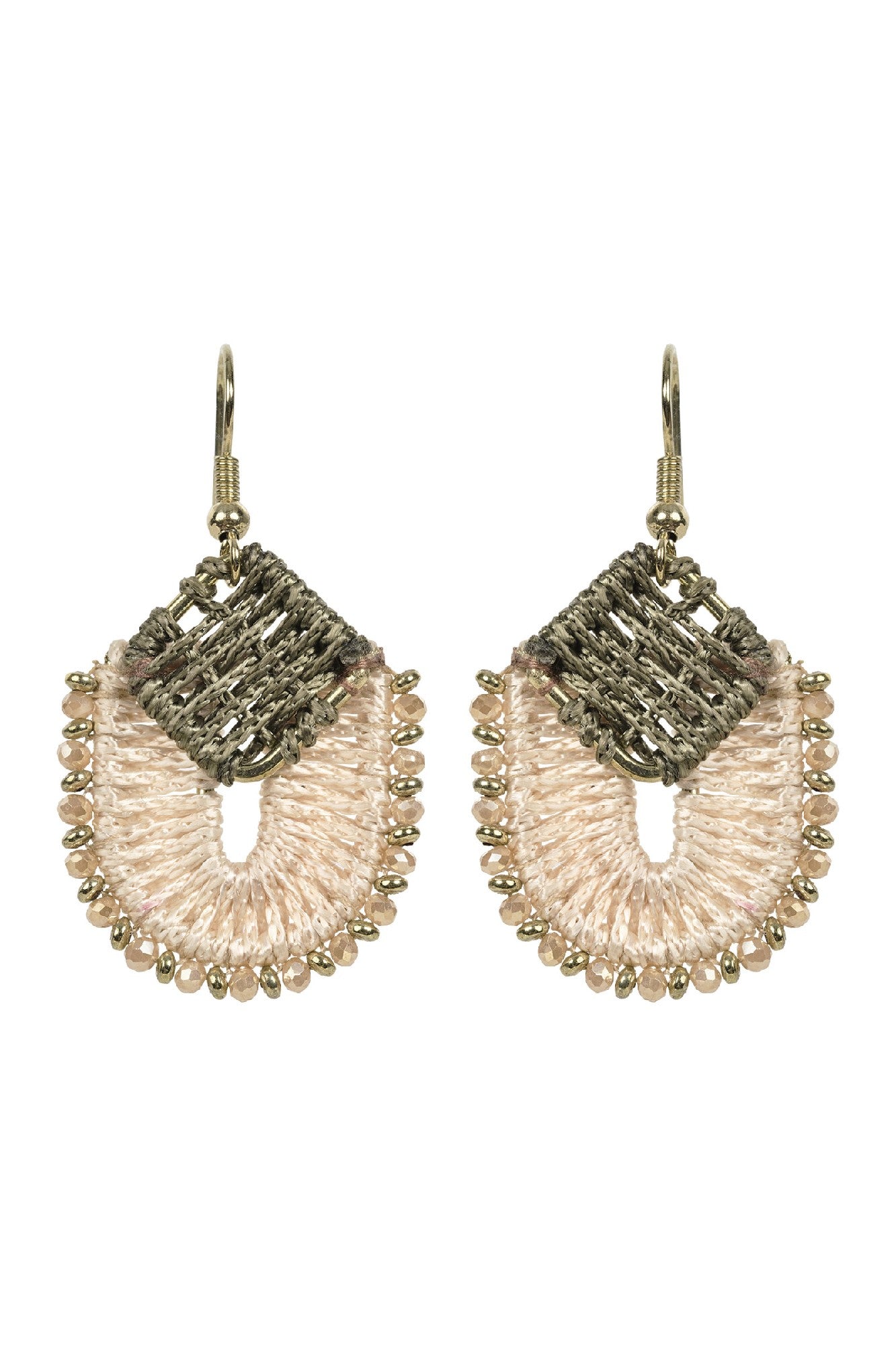 Berber Drop Earring - Olive / Dune