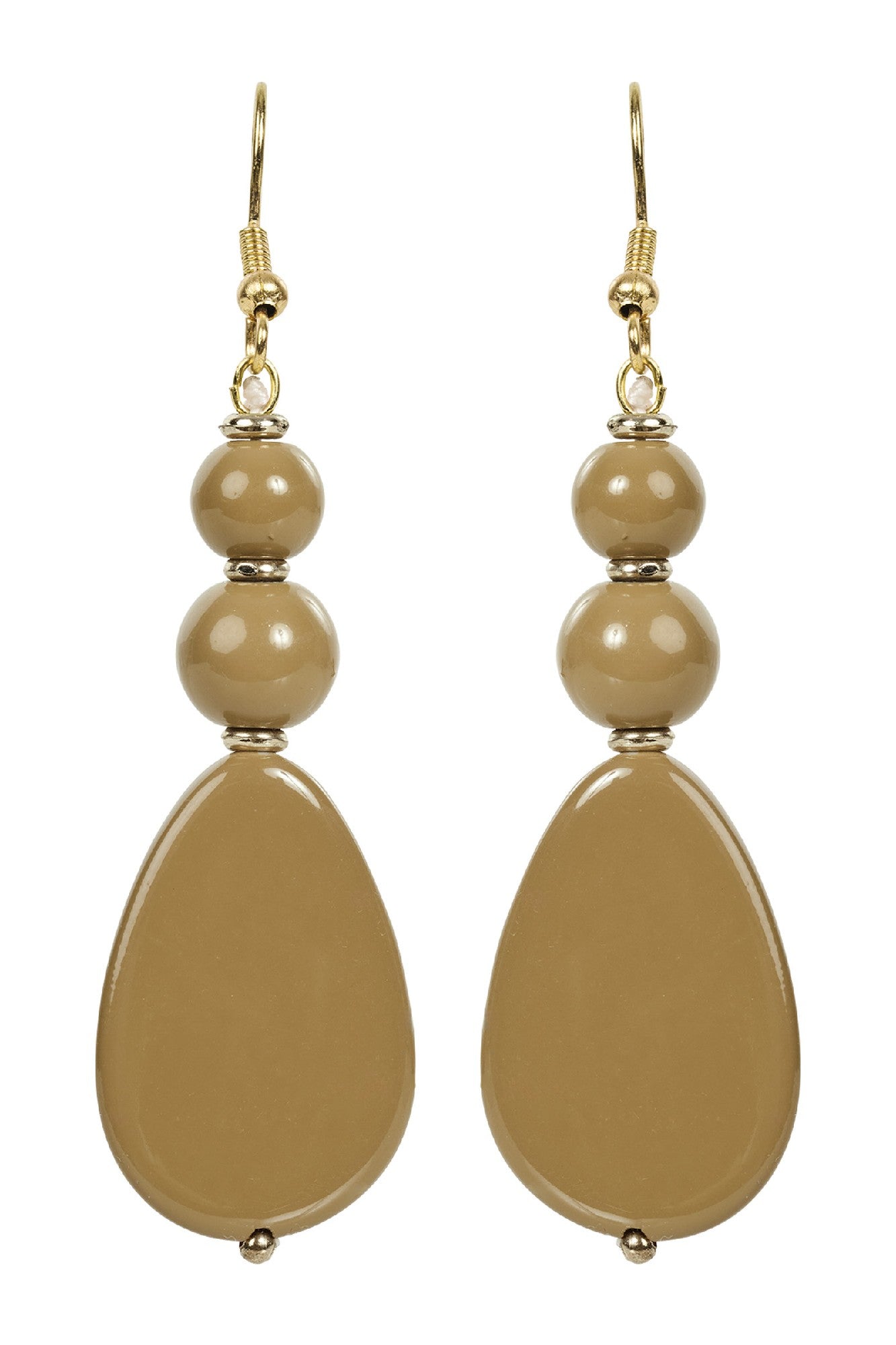 Oman Beaded Earring - Camel