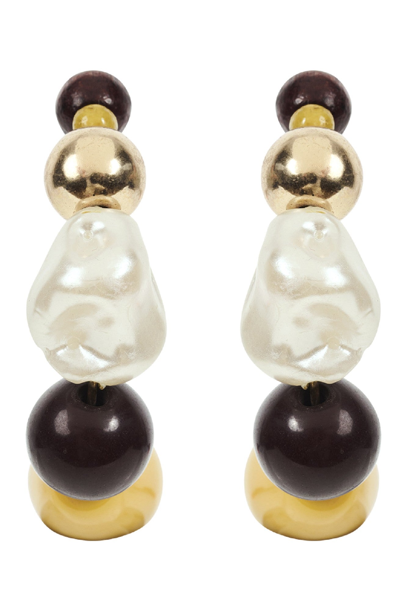 Oman Beaded Earring - Pearl