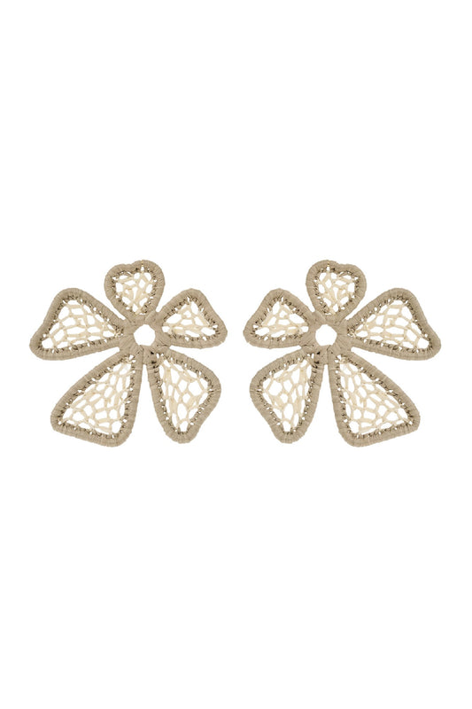Della Woven Earring - Stone