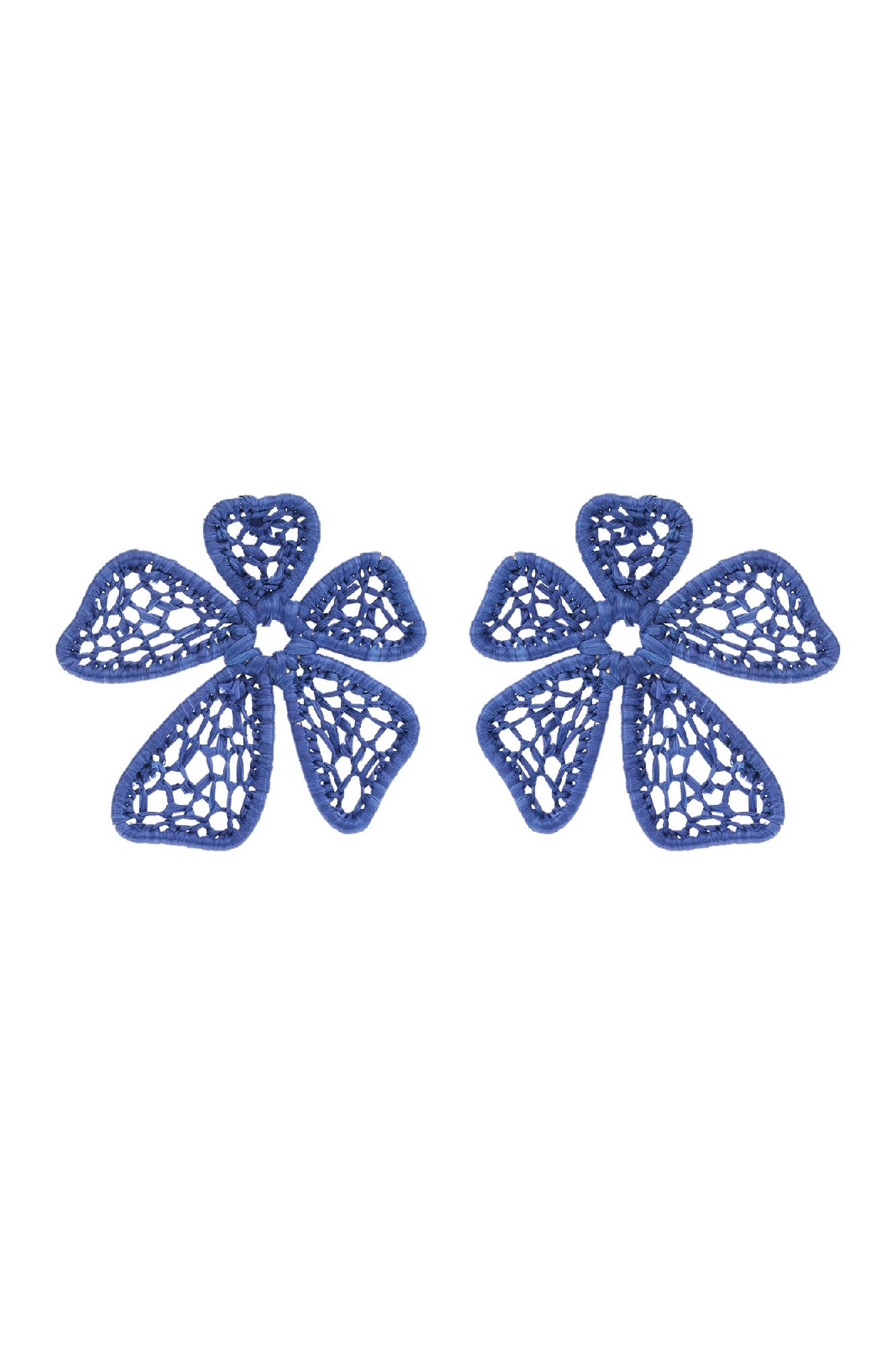 Della Woven Earring - Cobalt