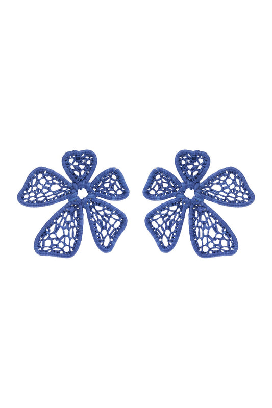 Della Woven Earring - Cobalt